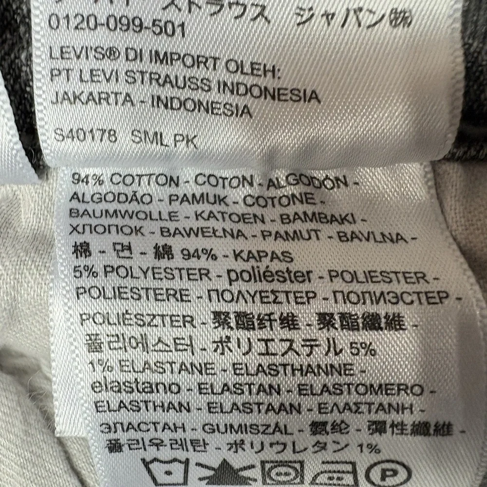 NEW Levi's 513 Slim Straight Jeans Men's Size 38x30 Gray Stretch Denim